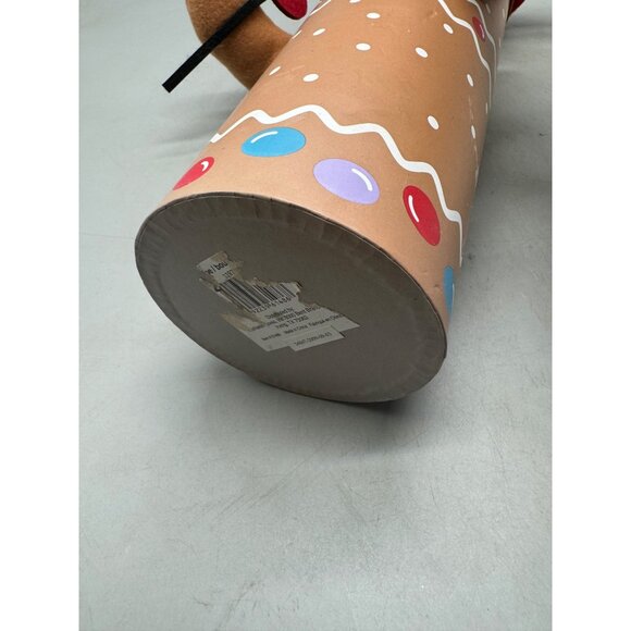 Jetmax Gingerbread Man Decorative Christmas Container With Santa Hat 16" READ - Picture 7 of 10